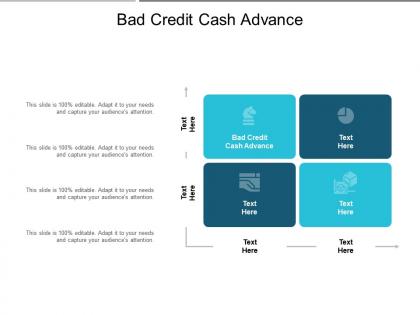 Bad credit cash advance ppt powerpoint presentation outline topics cpb