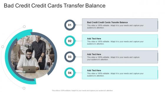 Bad Credit Credit Cards Transfer Balance In Powerpoint And Google Slides Cpb