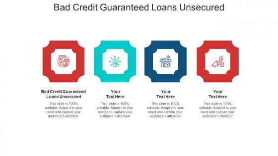 Bad credit guaranteed loans unsecured ppt powerpoint presentation portfolio example file cpb