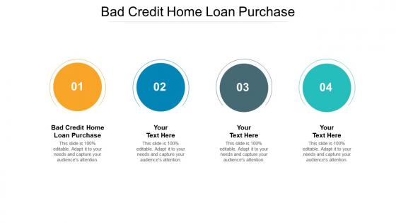 Bad credit home loan purchase ppt powerpoint presentation show deck cpb