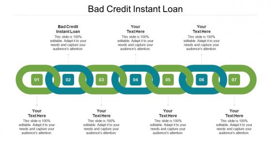 Bad credit instant loan ppt powerpoint presentation model guide cpb