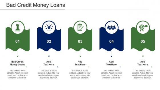 Bad Credit Money Loans Ppt Powerpoint Presentation Slides Design Ideas Cpb