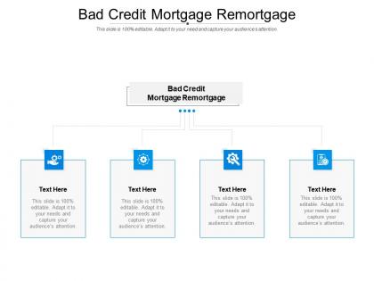 Bad credit mortgage remortgage ppt powerpoint presentation professional backgrounds cpb