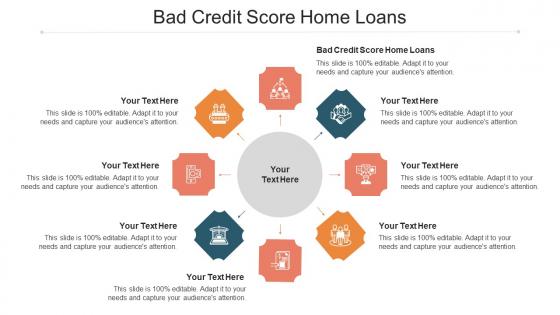 Bad Credit Score Home Loans Ppt Powerpoint Presentation Ideas Gridlines Cpb