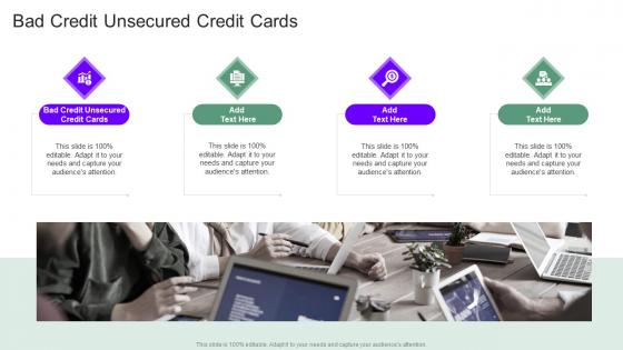 Bad Credit Unsecured Credit Cards In Powerpoint And Google Slides Cpb