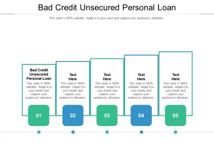 Bad credit unsecured personal loan ppt powerpoint presentation file layout ideas cpb