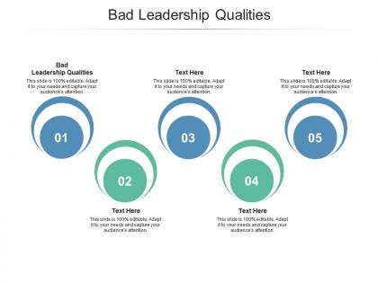 Bad leadership qualities ppt powerpoint presentation slides gridlines cpb
