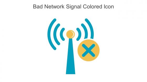 Bad Network Signal Colored Icon In Powerpoint Pptx Png And Editable Eps Format