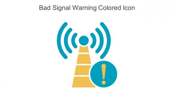 Bad Signal Warning Colored Icon In Powerpoint Pptx Png And Editable Eps Format