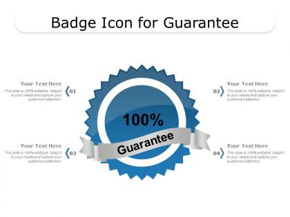 Badge icon for guarantee