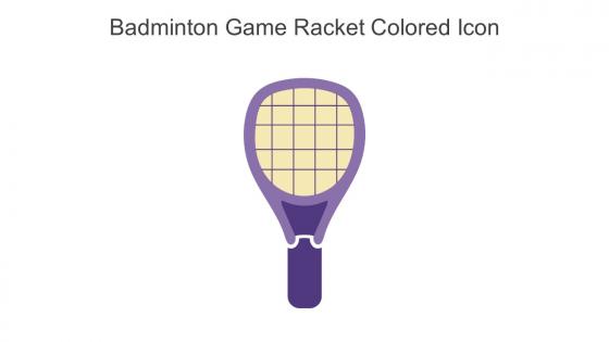 Badminton Game Racket Colored Icon In Powerpoint Pptx Png And Editable Eps Format