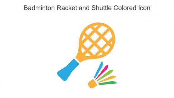 Badminton Racket And Shuttle Colored Icon In Powerpoint Pptx Png And Editable Eps Format
