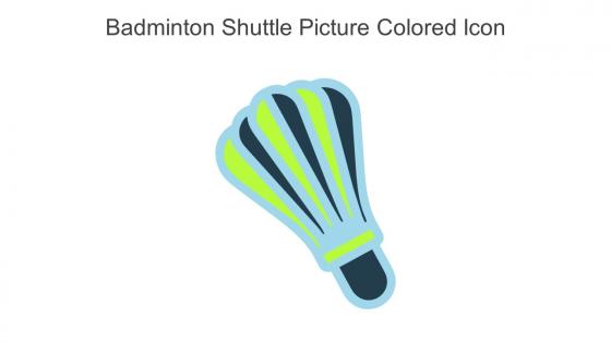Badminton Shuttle Picture Colored Icon In Powerpoint Pptx Png And Editable Eps Format