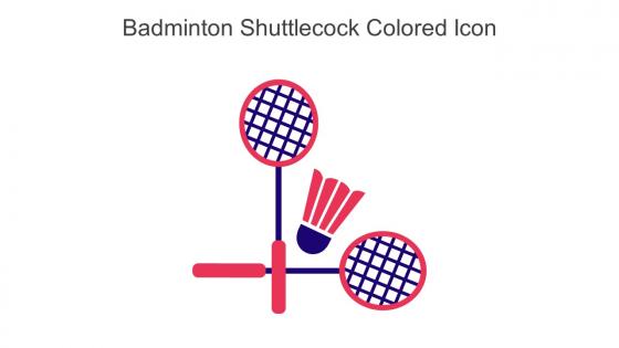 Badminton Shuttlecock Colored Icon In Powerpoint Pptx Png And Editable Eps Format