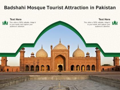 Badshahi mosque tourist attraction in pakistan