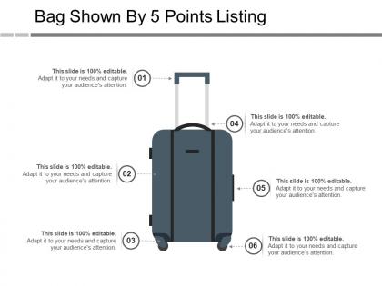Bag shown by 5 points listing