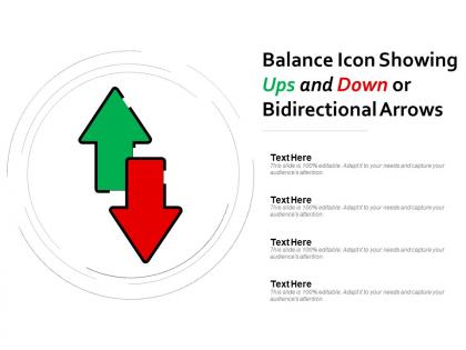 Balance icon showing ups and down or bidirectional arrows