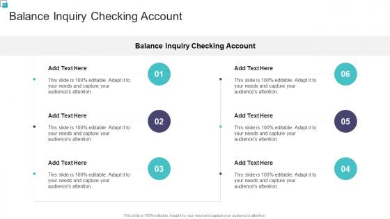 Balance Inquiry Checking Account In Powerpoint And Google Slides Cpb