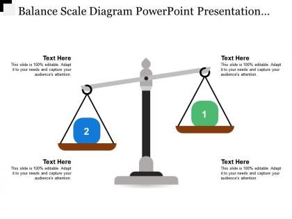Balance scale diagram powerpoint presentation templates