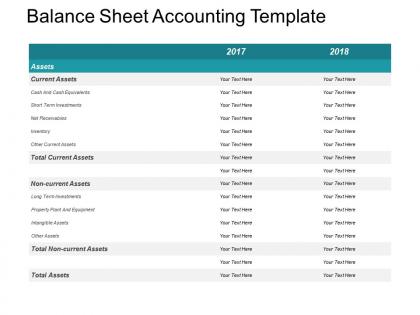 Balance sheet accounting template powerpoint shapes