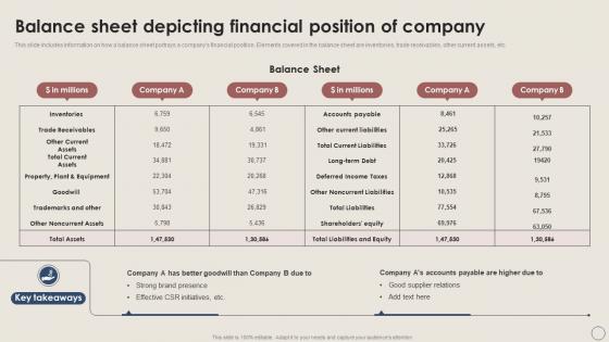 Balance Sheet Of Company Working Capital Management Excellence Handbook For Managers Fin SS