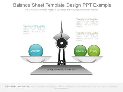 Balance sheet template design ppt example