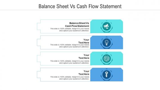 Balance sheet vs cash flow statement ppt powerpoint presentation model slideshow cpb