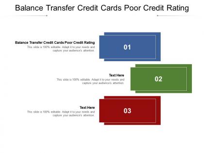 Balance transfer credit cards poor credit rating ppt powerpoint presentation file cpb