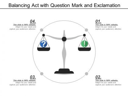 Balancing act with question mark and exclamation