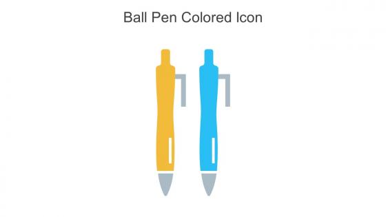 Ball Pen Colored Icon in powerpoint pptx png and editable eps format
