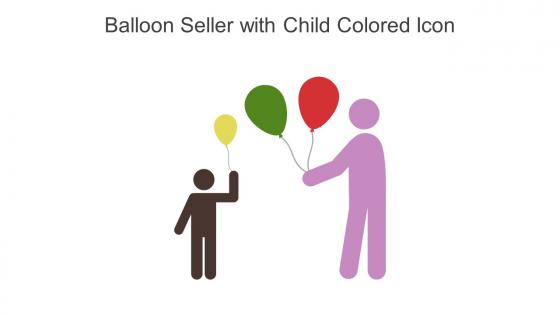 Balloon Seller With Child Colored Icon In Powerpoint Pptx Png And Editable Eps Format
