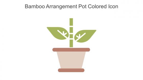 Bamboo Arrangement Pot Colored Icon In Powerpoint Pptx Png And Editable Eps Format