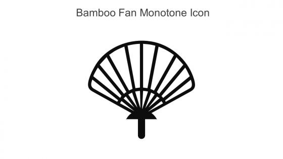 Bamboo Fan Monotone Icon In Powerpoint Pptx Png And Editable Eps Format