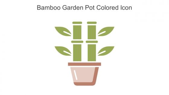 Bamboo Garden Pot Colored Icon In Powerpoint Pptx Png And Editable Eps Format