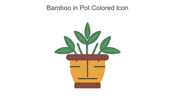 Bamboo In Pot Colored Icon In Powerpoint Pptx Png And Editable Eps Format