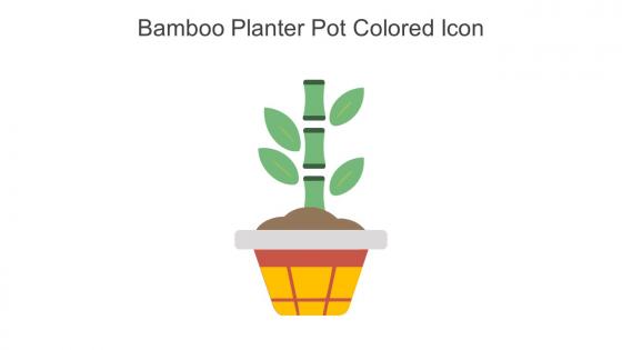 Bamboo Planter Pot Colored Icon In Powerpoint Pptx Png And Editable Eps Format