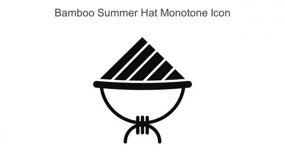 Bamboo Summer Hat Monotone Icon In Powerpoint Pptx Png And Editable Eps Format