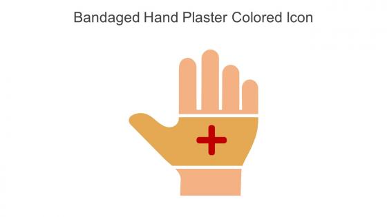 Bandaged Hand Plaster Colored Icon In Powerpoint Pptx Png And Editable Eps Format