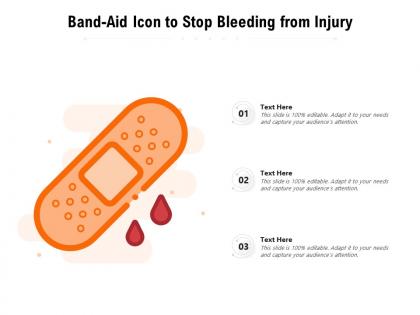 Bandaid icon to stop bleeding from injury