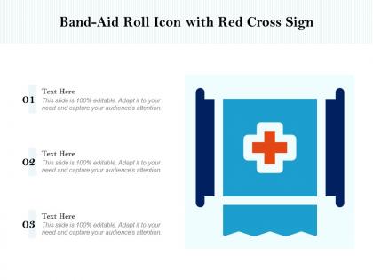 Bandaid roll icon with red cross sign