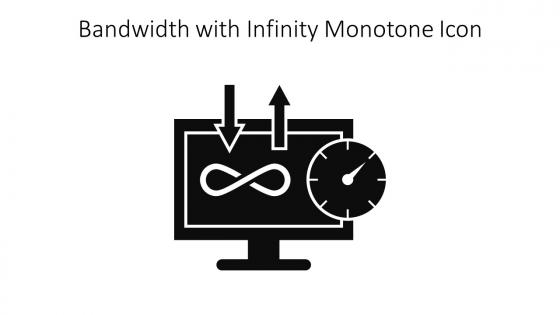 Bandwidth With Infinity Monotone Icon In Powerpoint Pptx Png And Editable Eps Format