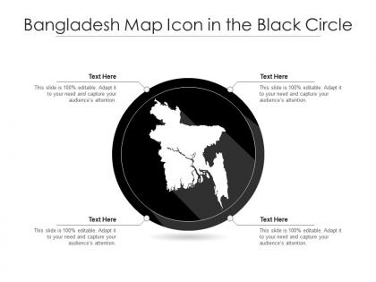 Bangladesh map icon in the black circle