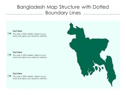 Bangladesh map structure with dotted boundary lines