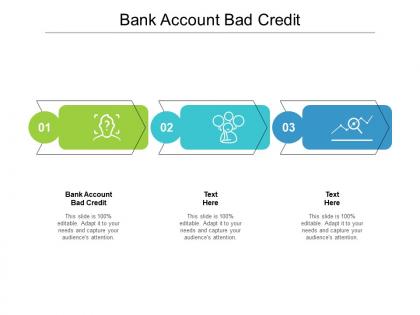 Bank account bad credit ppt powerpoint presentation outline example cpb