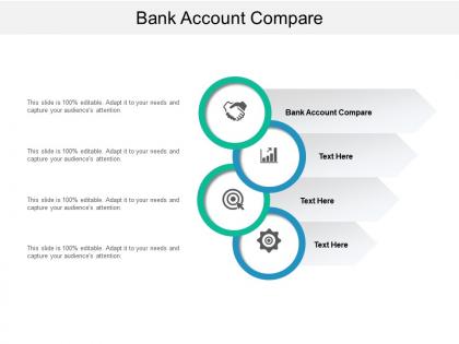 Bank account compare ppt powerpoint presentation slides visual aids cpb