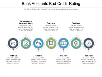Bank accounts bad credit rating ppt powerpoint presentation icon templates cpb