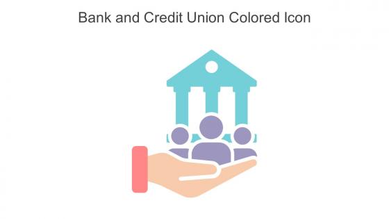 Bank And Credit Union Colored Icon In Powerpoint Pptx Png And Editable Eps Format