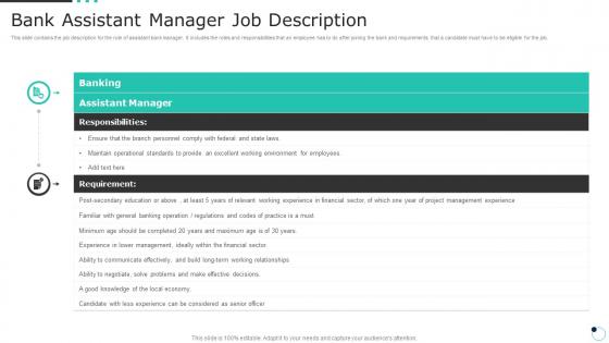 Bank Assistant Manager Job Description