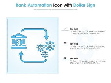 Bank automation icon with dollar sign