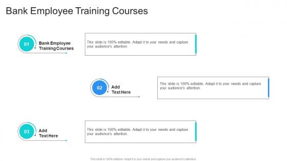 Bank Employee Training Courses In Powerpoint And Google Slides Cpb